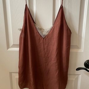 Flowy Tank Top w/ Lace Insert